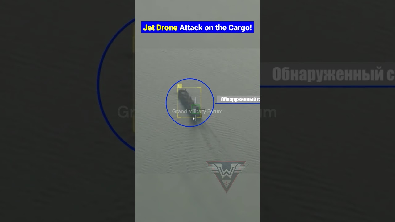 Geran-4 Jet Drone Hits Black Sea Cargo Ship