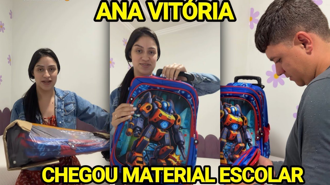 ANA VITÓRIA COMPRA UMA MOCHILA PARA PRESENTEAR UMA CRIANÇA E ABRE TUDO NO VÍDEO