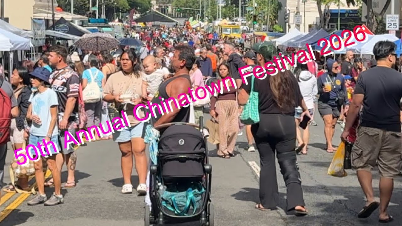 Chinese New Year Festival In Chinatown Hawaii Dated 14th February 2026.