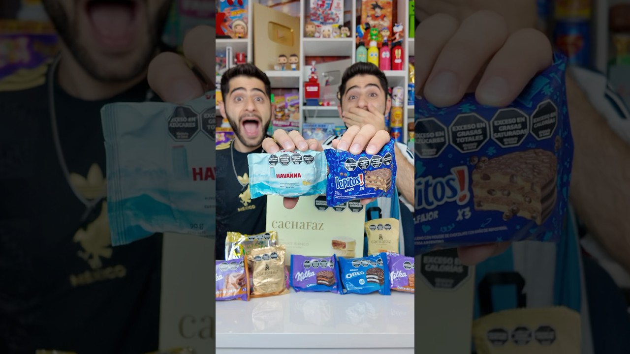 Mexicanos probando Alfajores Argentinos 🇲🇽🤝🏼🇦🇷 #sisomosgemelos #argentina #alfajores