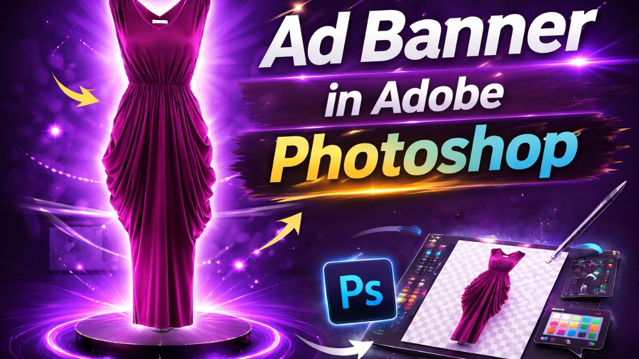 Separate & Compose Image, and Create ADs Banner in Adobe Photoshop-NSDA L-3