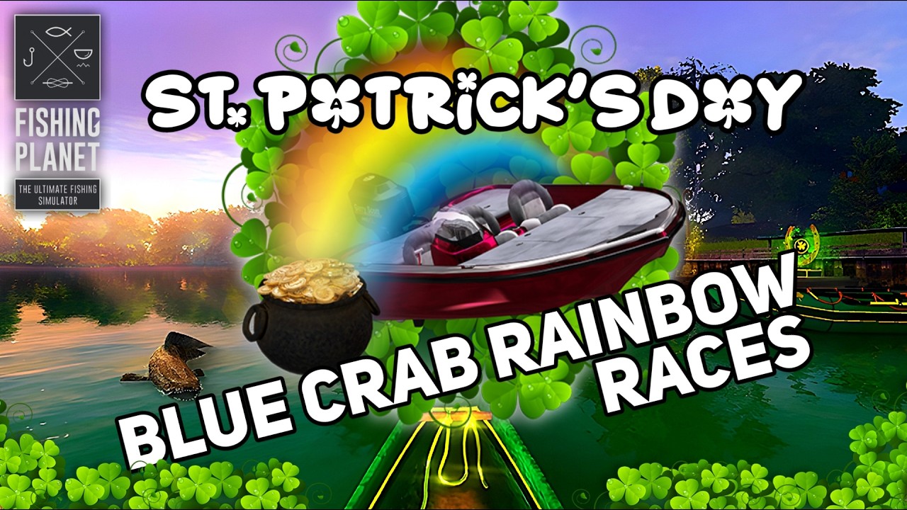 Gold Horseshoe Blue Crab Rainbow Races St. Patrick's Day Event Fishing Planet