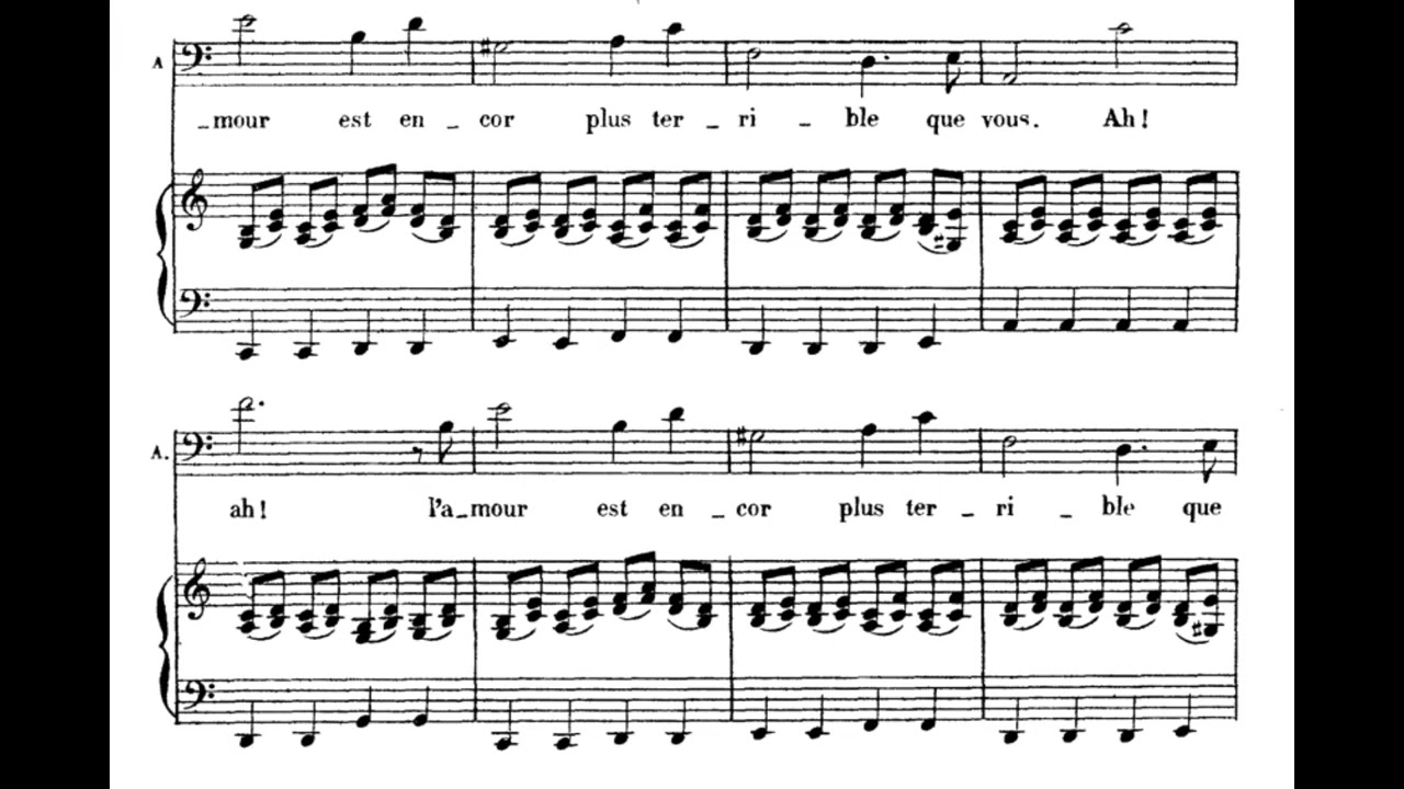 Voici les tristes lieux (Dardanus - J-P. Rameau) Score Animation
