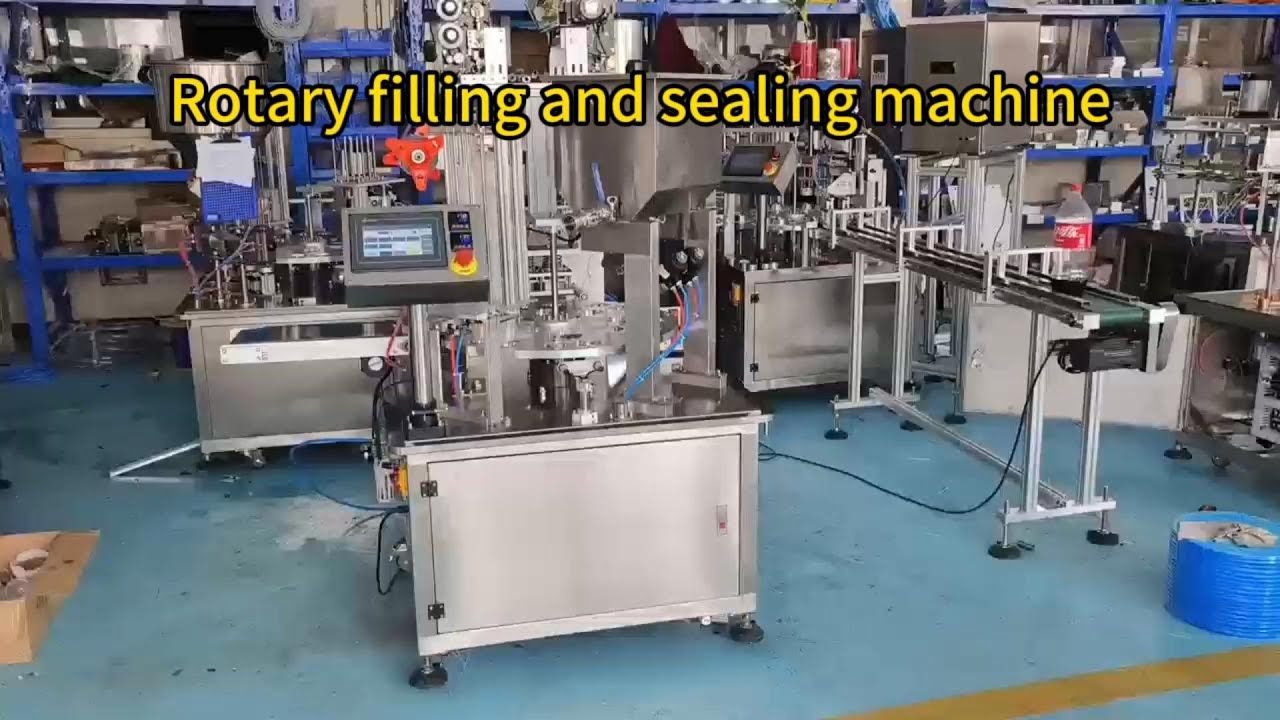 Rotofill Pot Filling and Sealing Machine Packing Yoghurt
