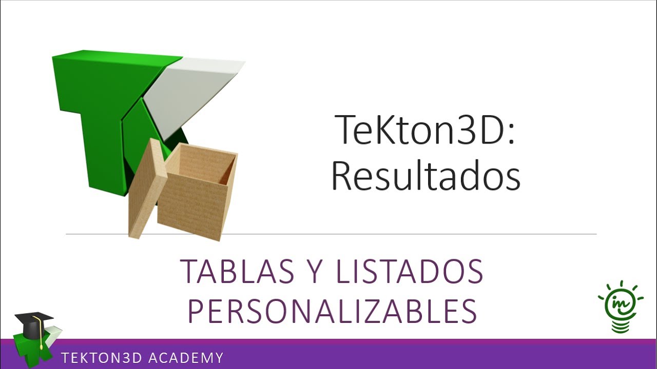 TeKton3D - Tablas y listados personalizables