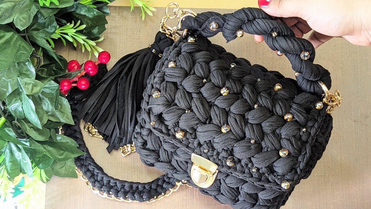 Marshmallow Bag| Crochet puff stitch bag #crochetbytehreem #crocheting
