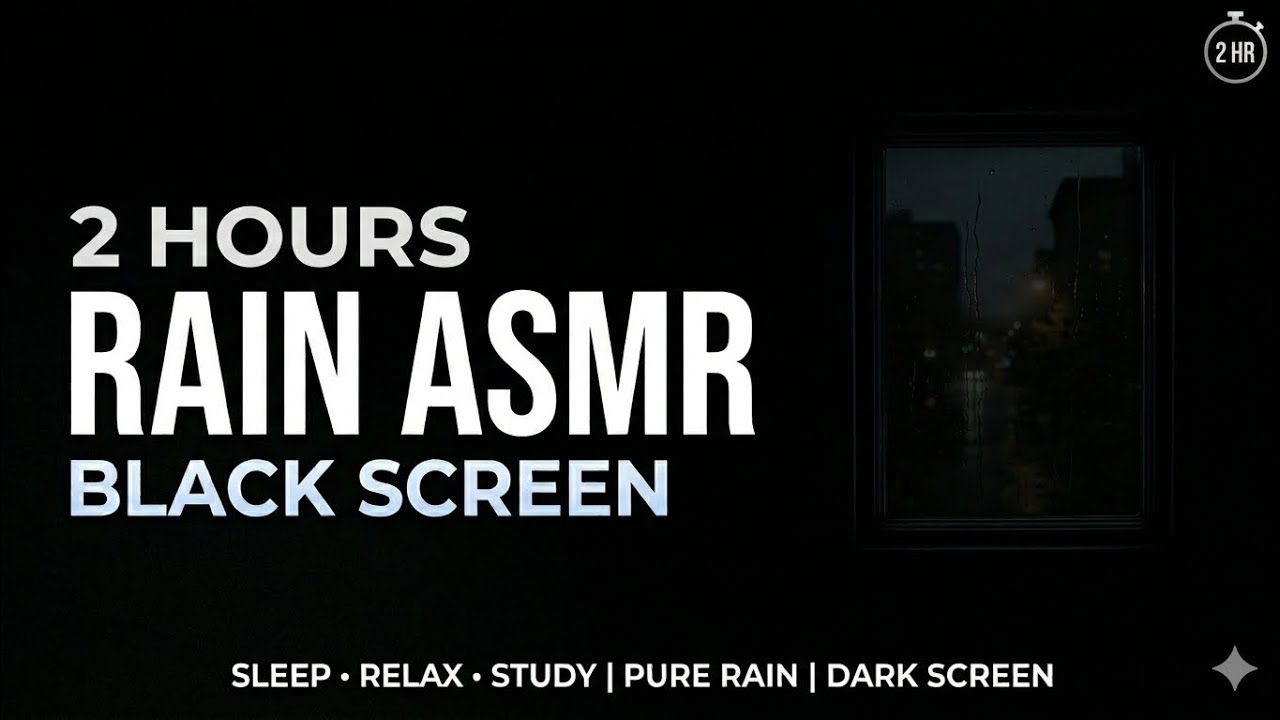 🌧️ Heavy Rain and Thunder Sounds for Sleeping - Black Screen | Perfect Thunderstorm for Rest