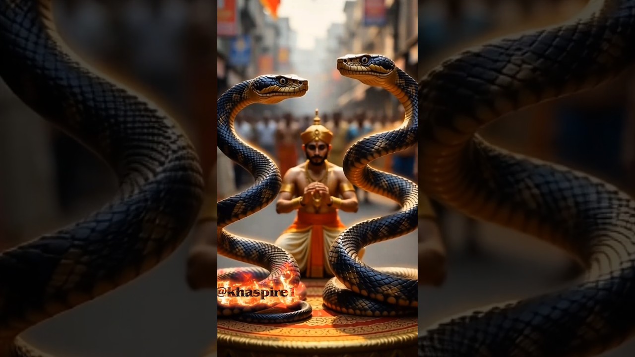 “Realistic 3D Snake Charmer Animation – Dancing Snakes Show”