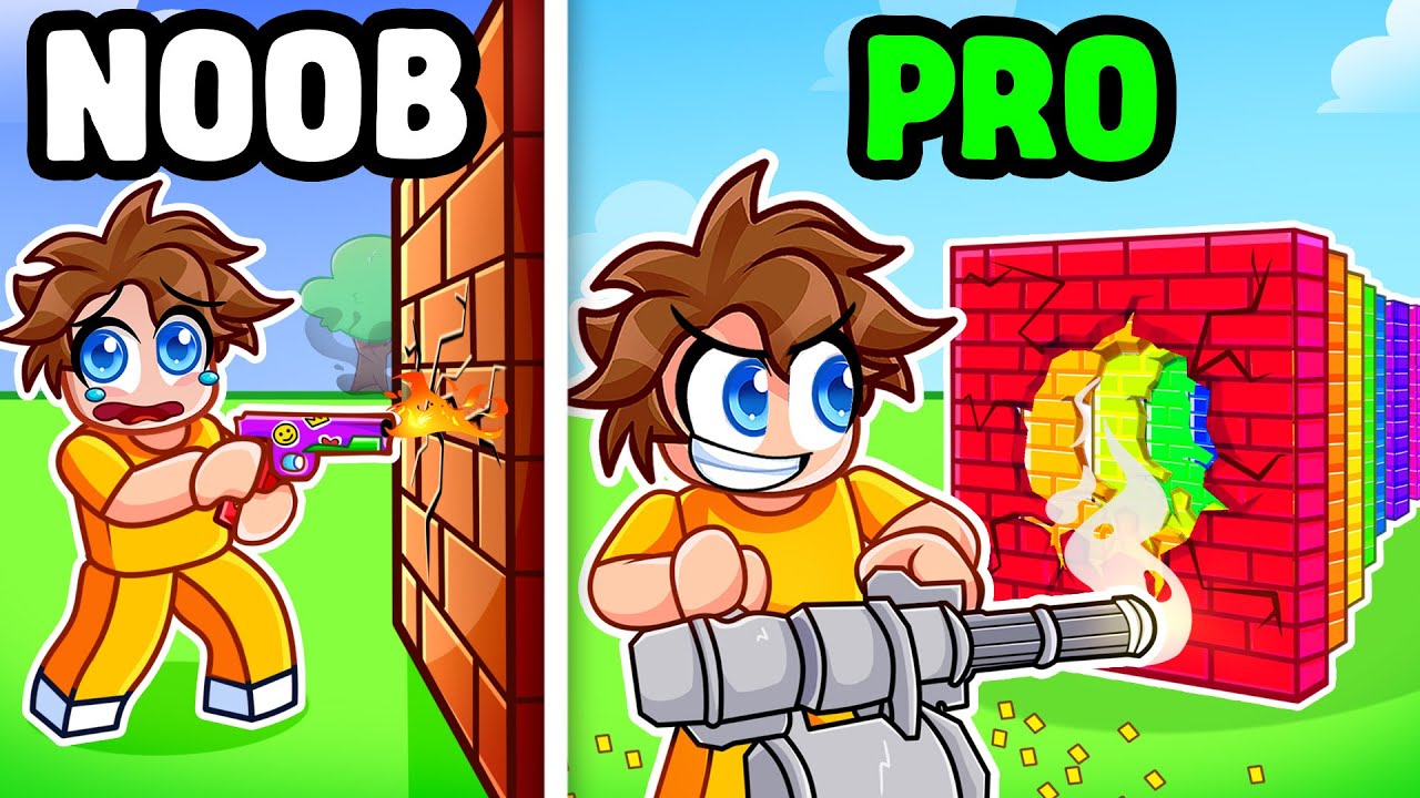 Я прошел путь от НУБА до ПРО в Roblox Shoot Wall Simulator!