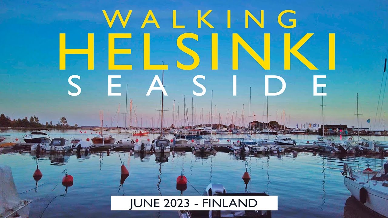 Helsinki Seaside Night Walk, June 2023, Finland [4K]