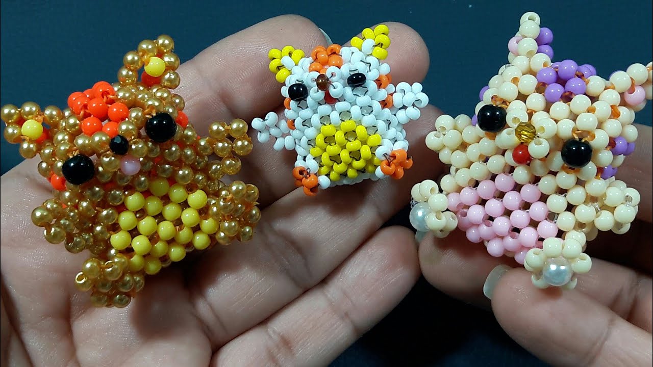 Gato con mostacillas /Tutorial