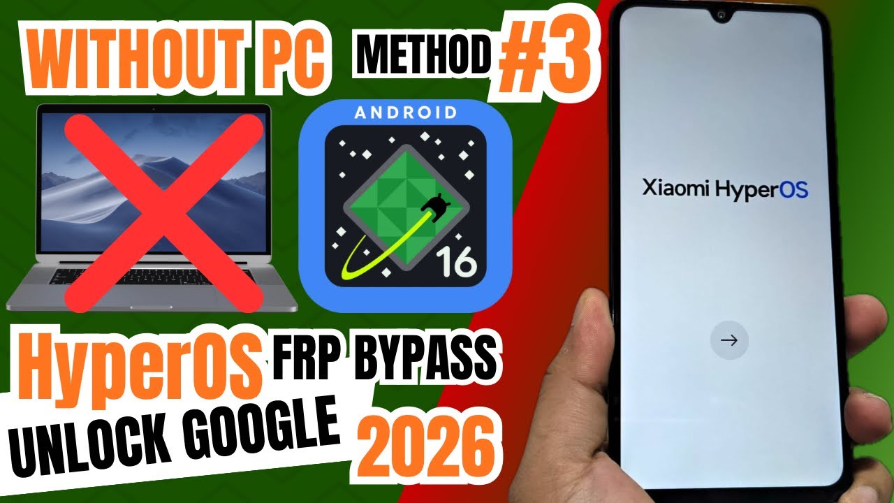 НОВЫЙ МЕТОД БЕЗ ПК Разблокировка Xiaomi HyperOS Обход FRP Аккаунт Google (ANDROID 16 - 15)