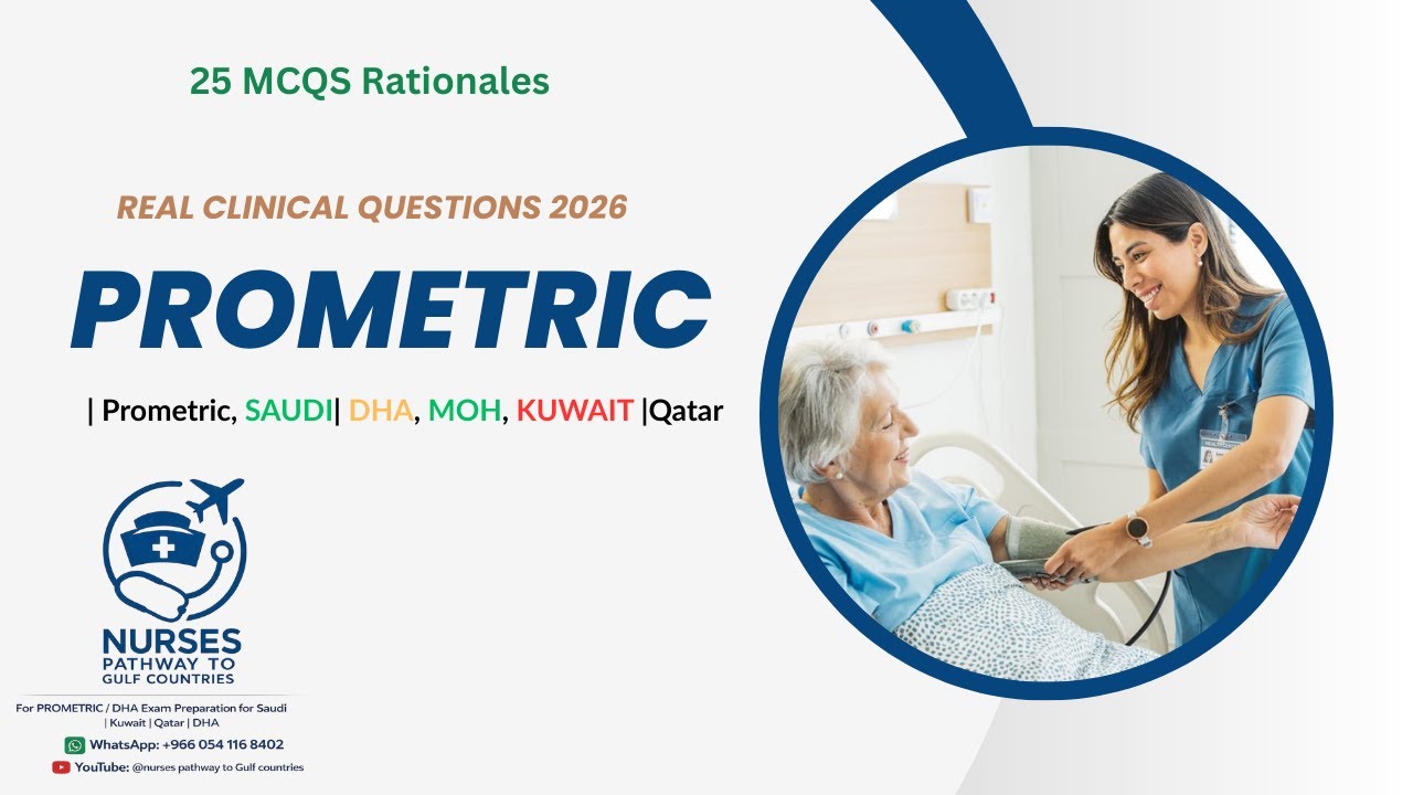 Prometric | DHA MCQs | Real scenario , MOH, Qatar & Kuwait Nurse Exam with Rationales