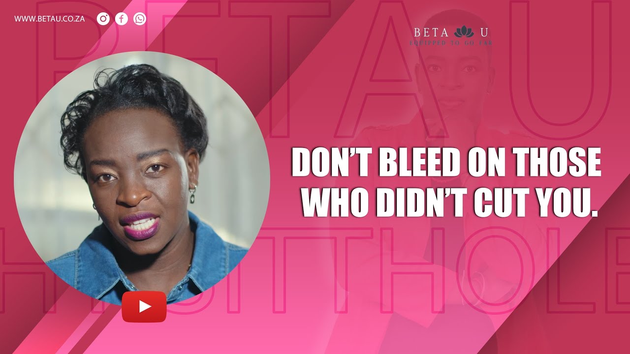Do not bleed on those who didn't cut you: here's how not to.