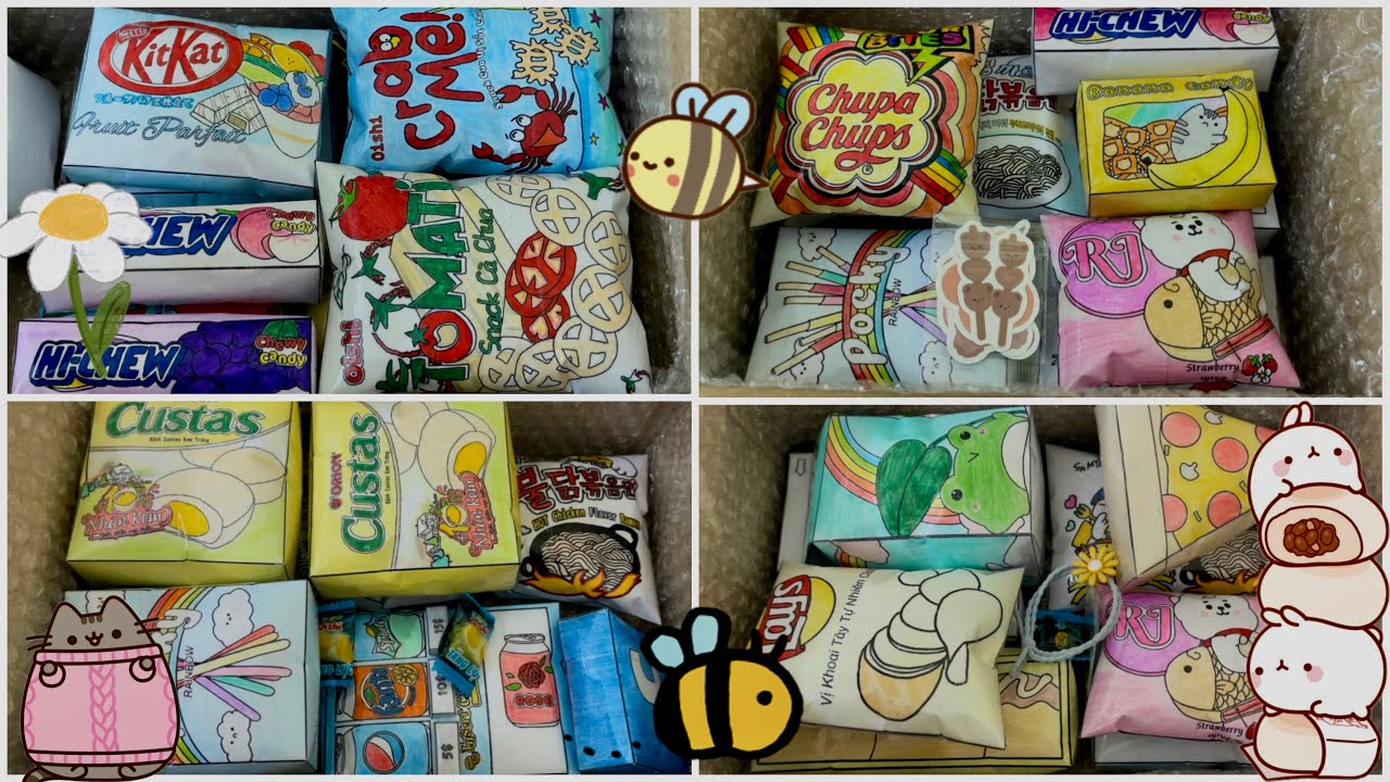Gói 4 đơn squishy giấy siêu to cùng mình nha 🌺💐💫- Packing 4 paper squishy orders