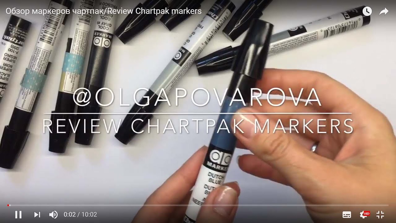 Обзор маркеров чартпак/Review Chartpak markers
