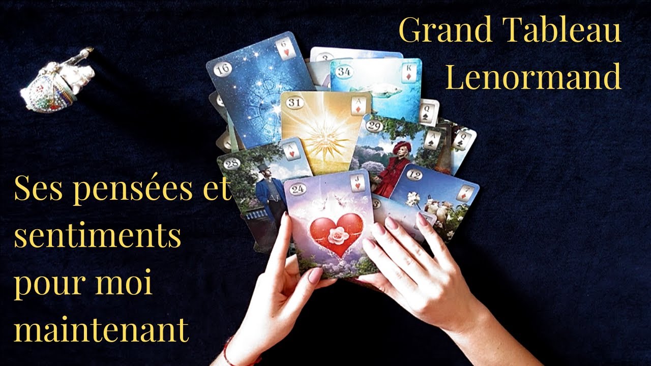 SES PENSEES ET SENTIMENTS POUR MOI MAINTENANT - Grand Tableau Lenormand