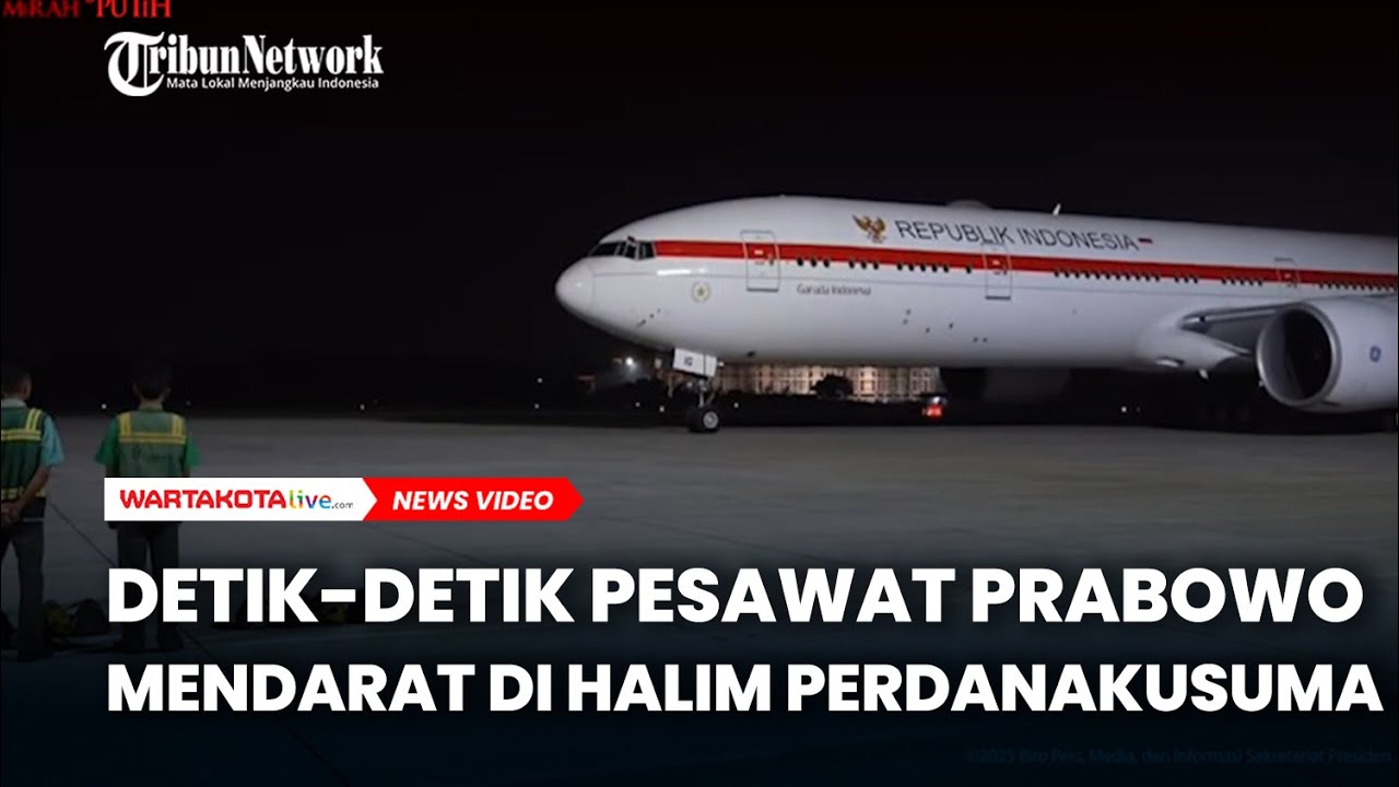 Tengah Malam Detik-Detik Pesawat Prabowo Mendarat di Halim Perdanakusuma