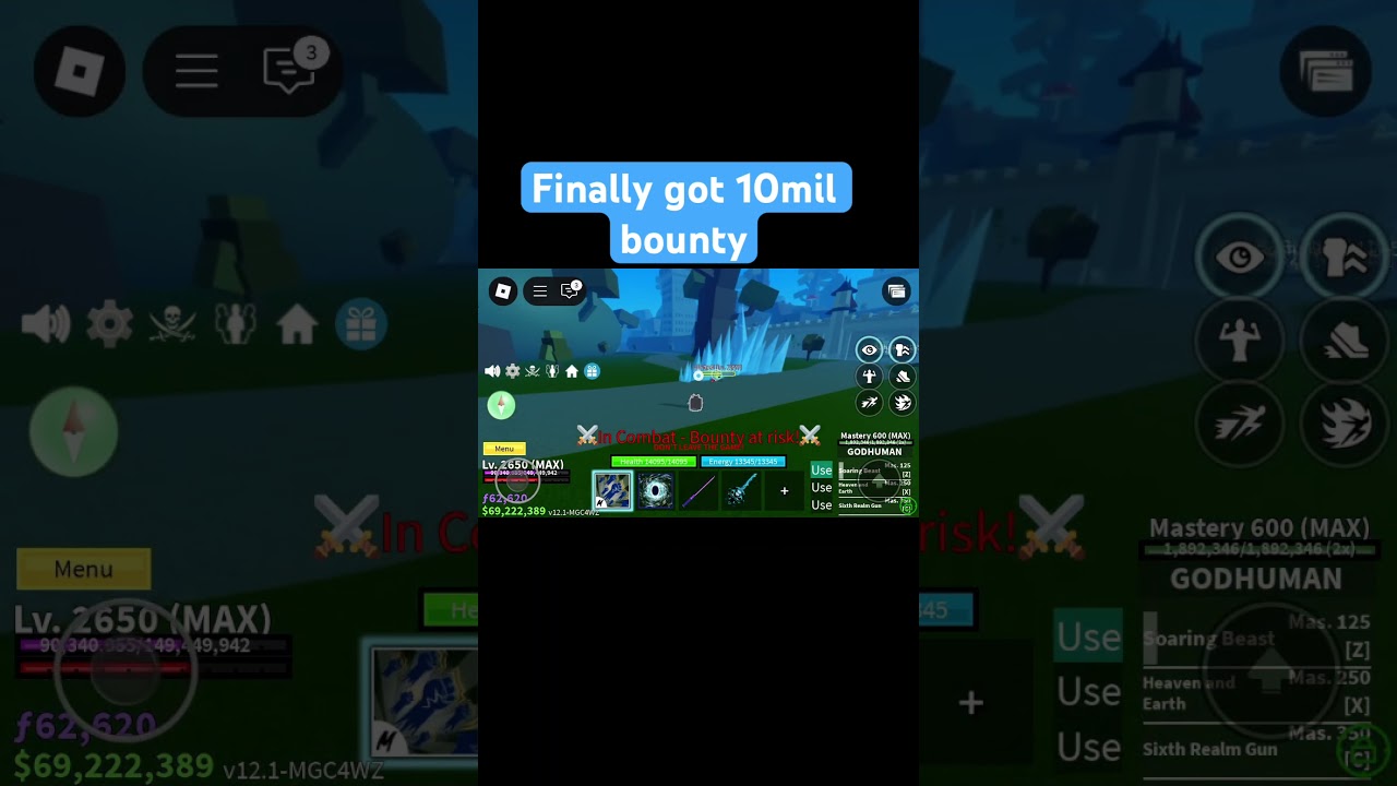 10mil bounty #bloxfurit #pvp #bounty hunting #10mil