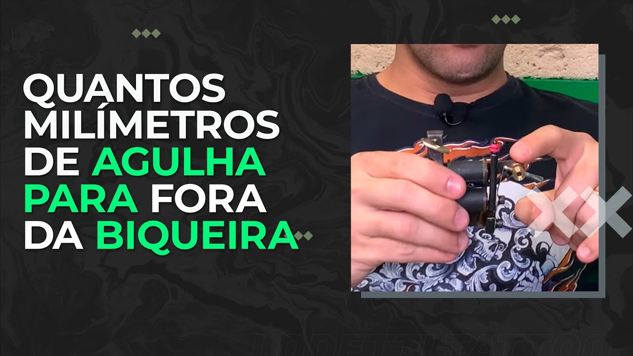 Quantos milímetros de agulha para fora da biqueira