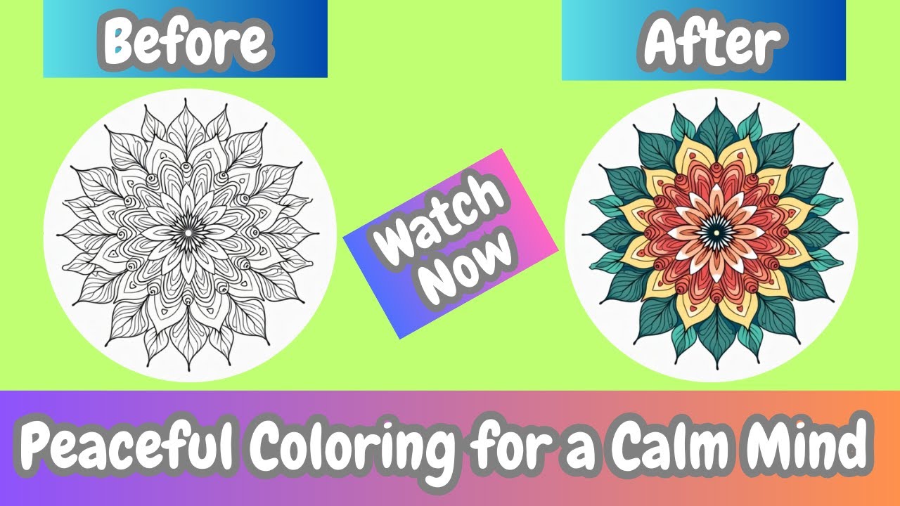 Mandala Coloring for Relaxation | Satisfying Mandala Art | Stress Relief Drawing