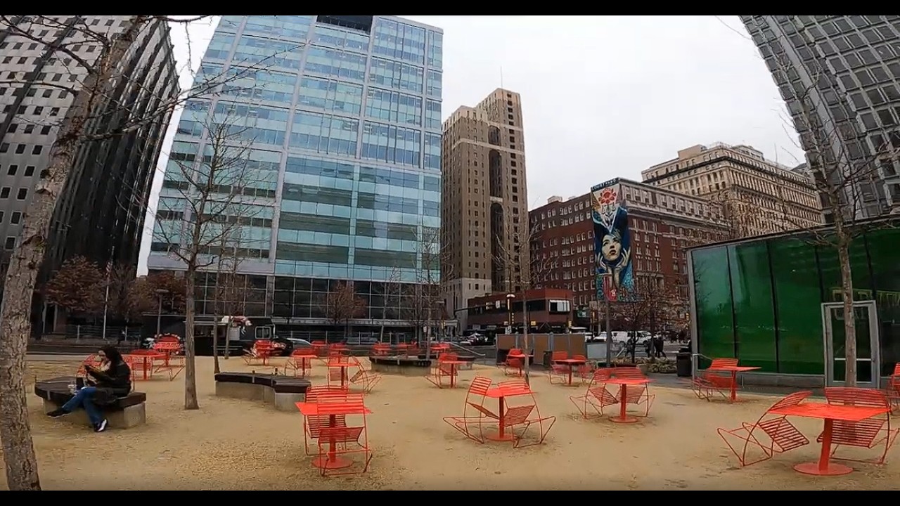 Mid-Moring ASMR Walk * From Suburban Station to JFK Blvd, LOVE Park & Arch St * Philadelphia [4K]