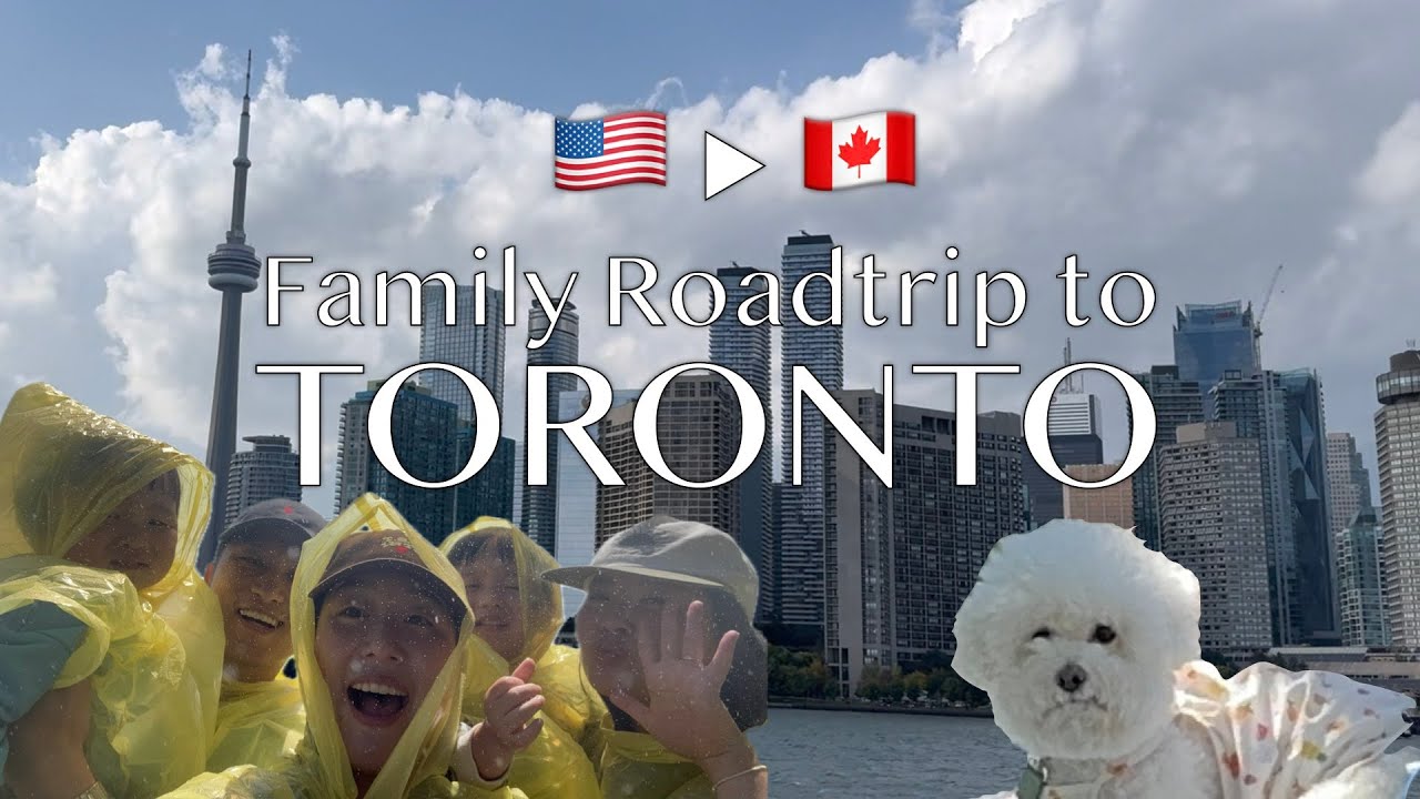 🇺🇸차타고 미국, 캐나다 국경 넘기🇨🇦 l 아기 둘, 강아지와 로드트립 l 토론토, 나이아가라 여행 브이로그
