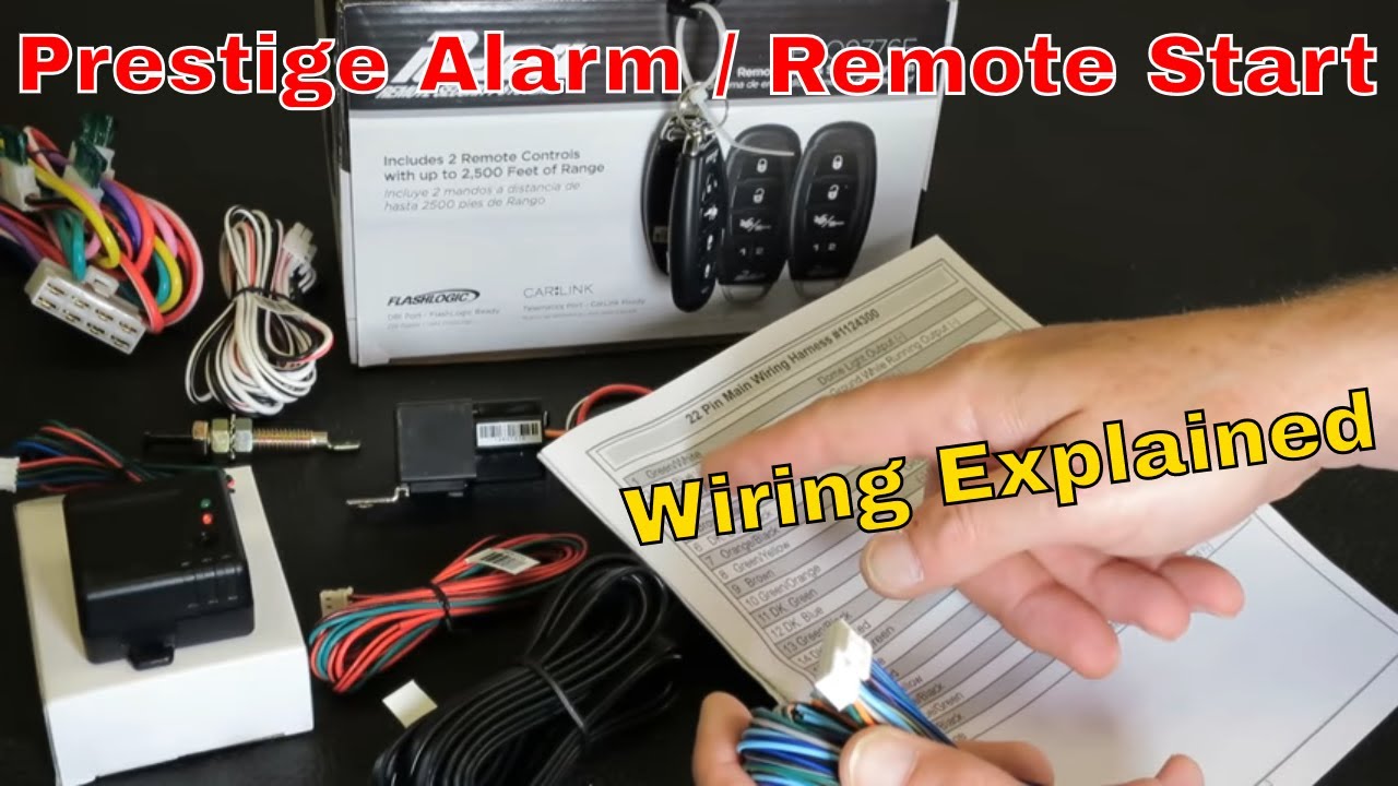 Pursuit Prestige APS997e Alarm Remote Start Wiring Explained In Detail
