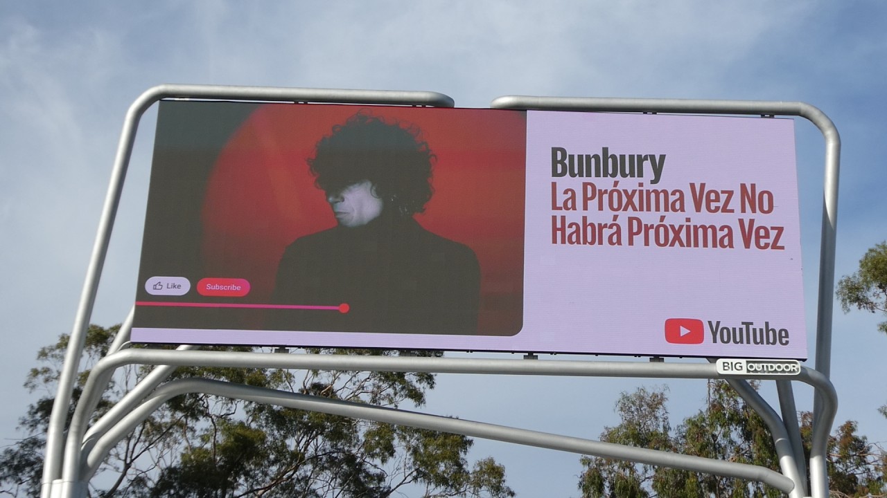 Bunbury La Proxima Vez No Habra Proxima Vez You Tube Billboard Sunset Blvd LA CA March 13, 2026