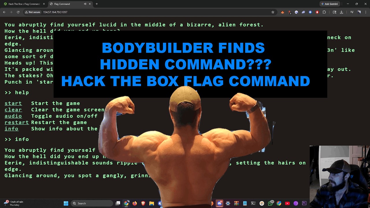 Bodybuilder Tries to Hack a Website: HTB Flag Command (Very Easy Web)