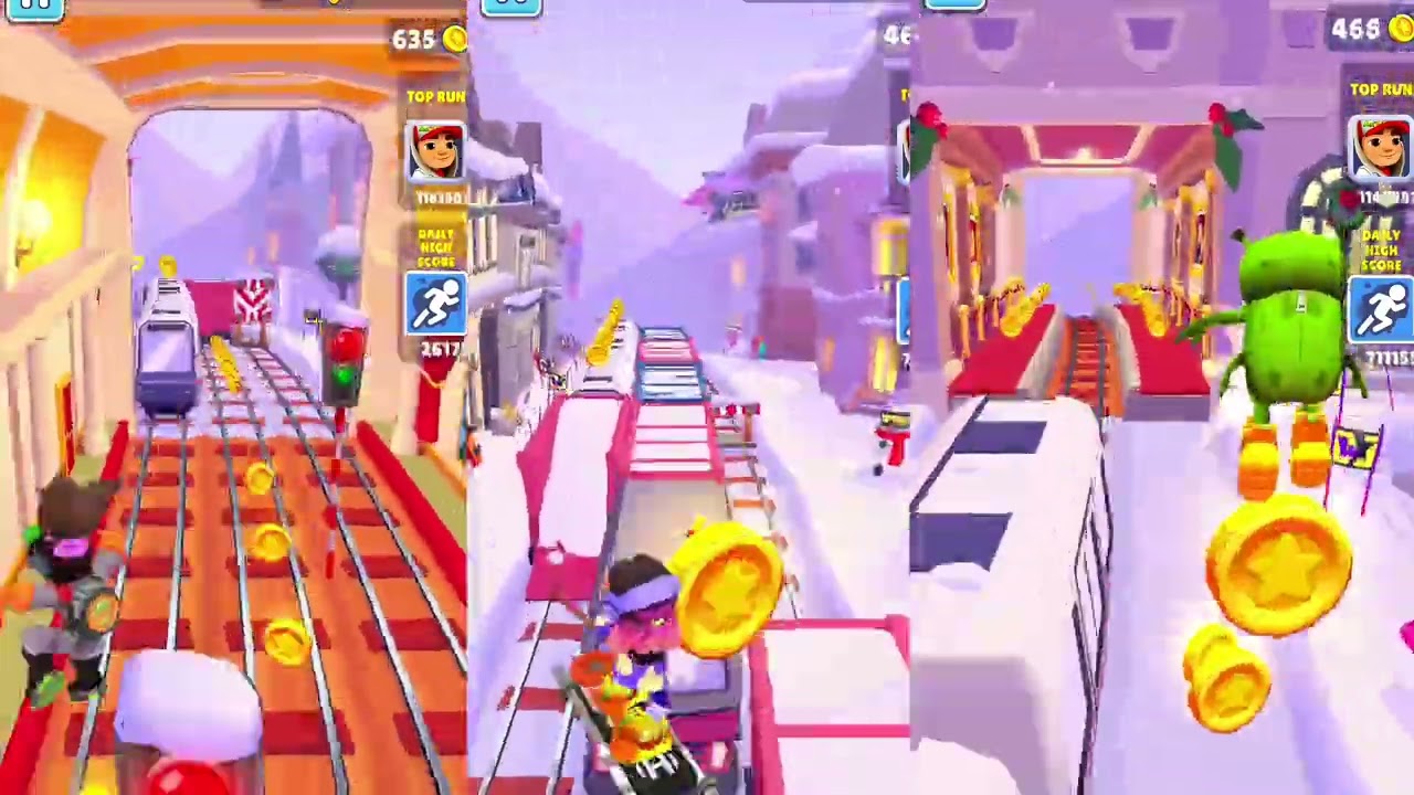 Subway Surfers Triple Screen Reflex Rush 🚆🔥 | 3 Screen Extreme Gameplay