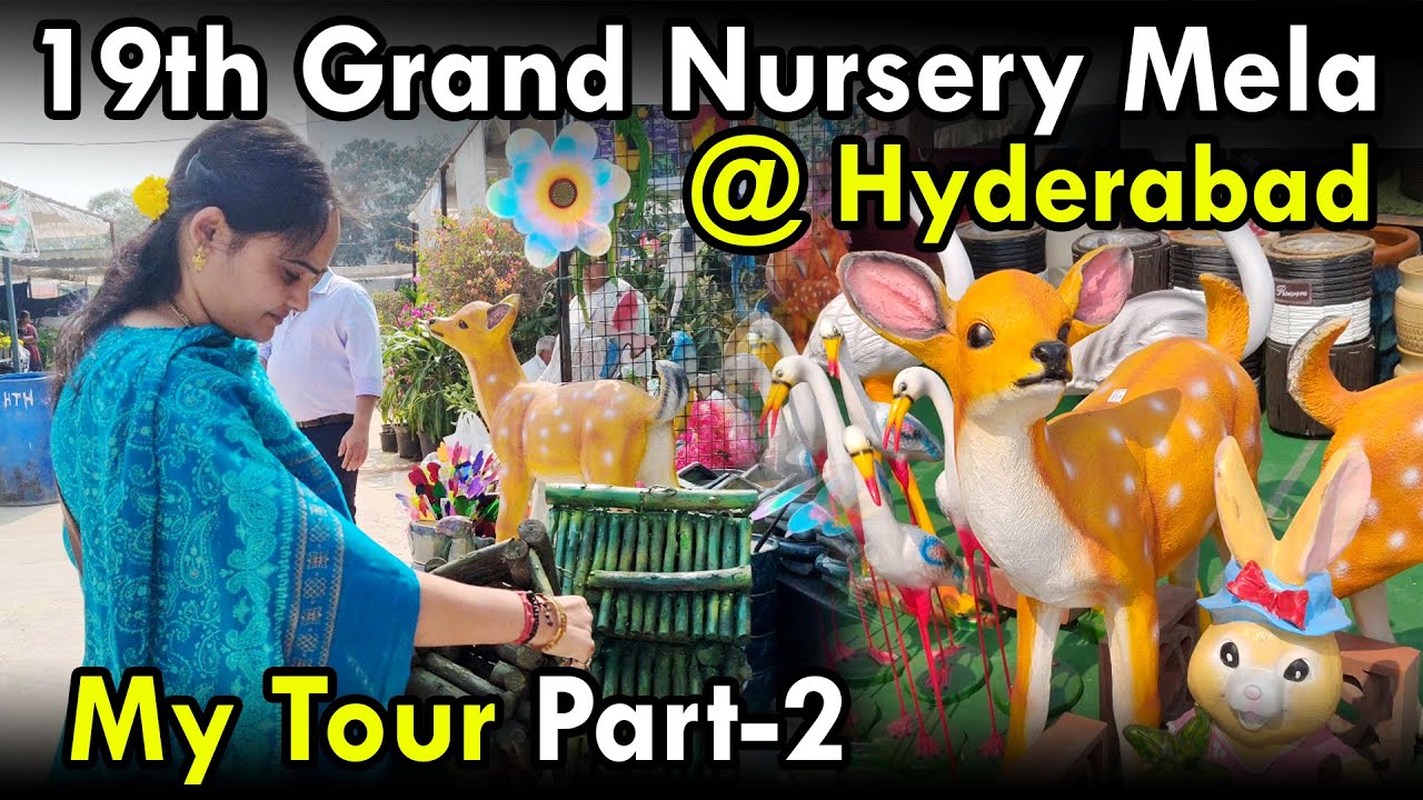 My tour Part-2 of 19th Grand Nursery mela 2026 at Necklace road Hyderabad... Gardening exhibition