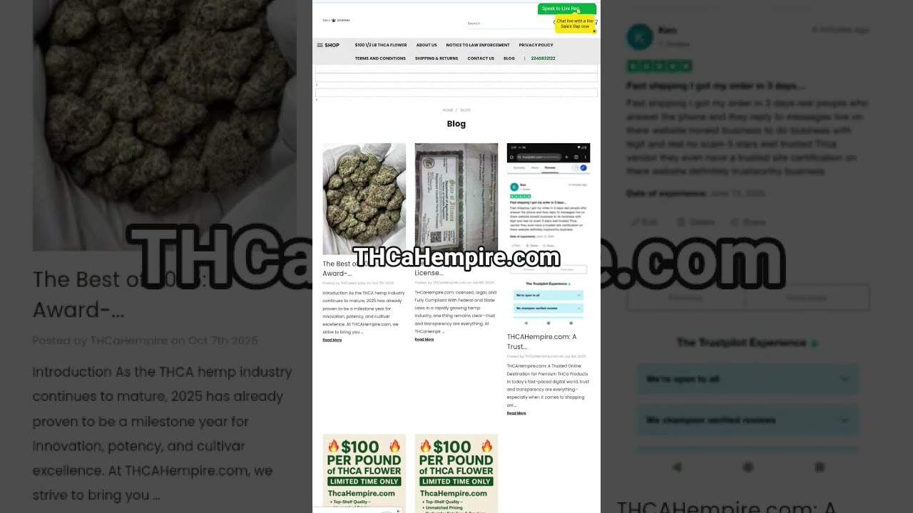 Buy THCa Hemp Flower Online Card Payment Method Accepted