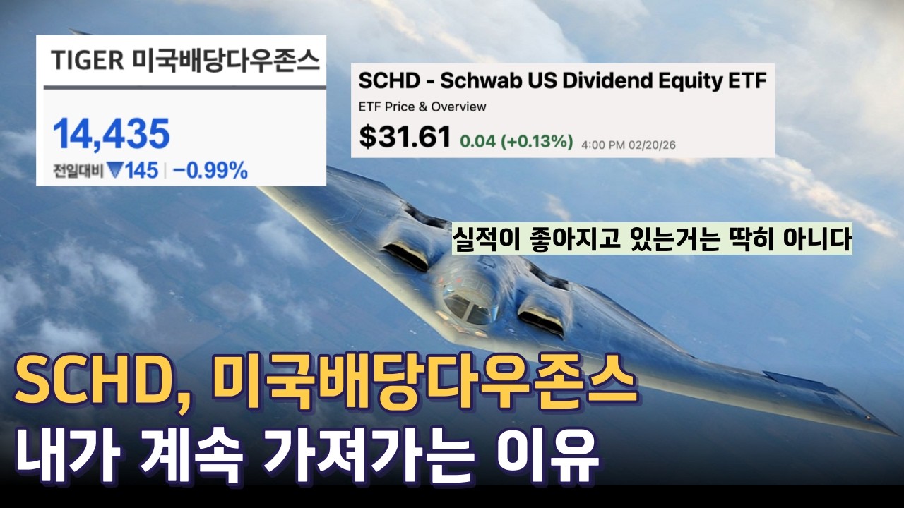 SCHD, 내가 계속 가져가는 이유 (ft. TIGER 미국배당다우존스)