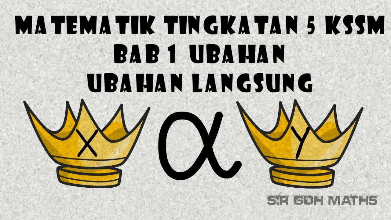 Bab 1 Matematik Tingkatan 5: Ubahan (Ubahan Langsung-Asas)