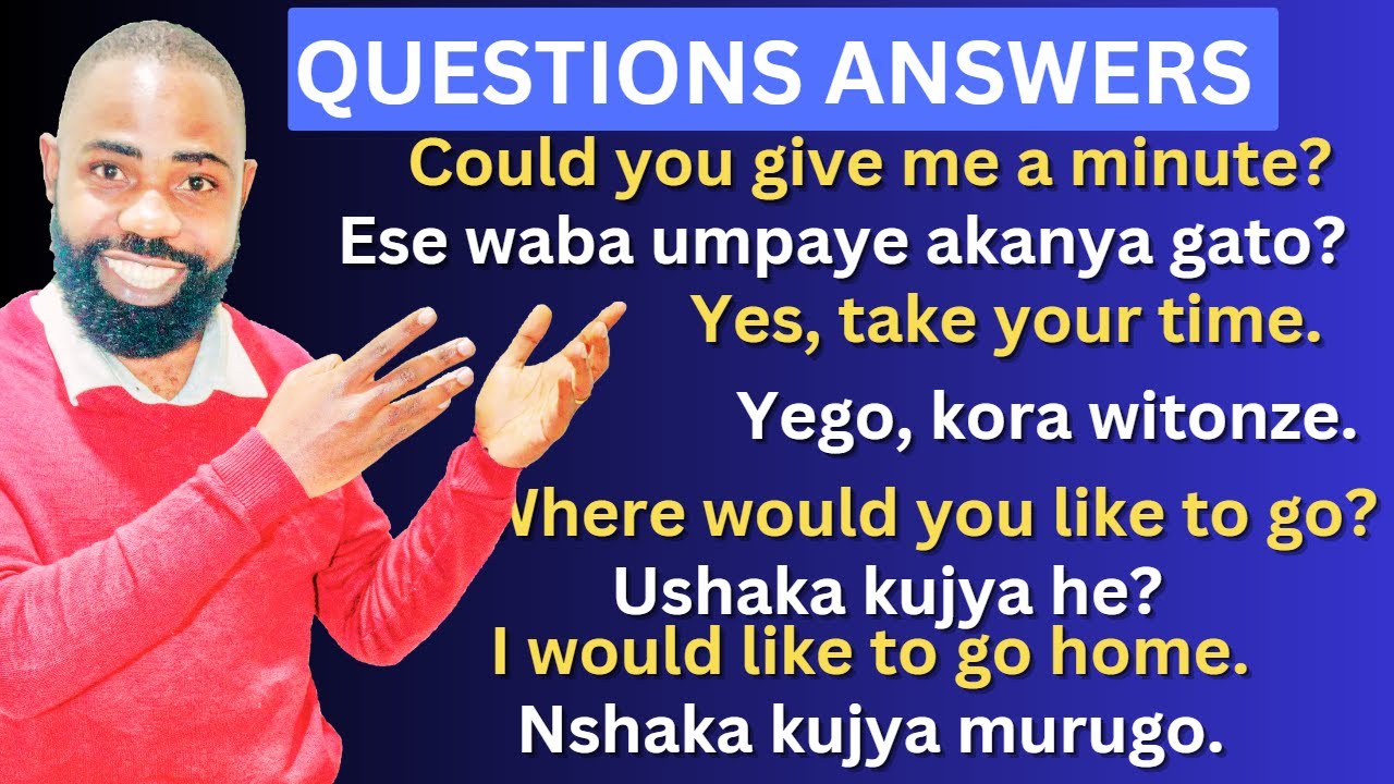 L89 : IBIBAZO N'IBISUBIZO  MU CYONGEREZA N'IKINYARWANDA II IGA KUVUGA ICYONGEREZA KUBUNTU