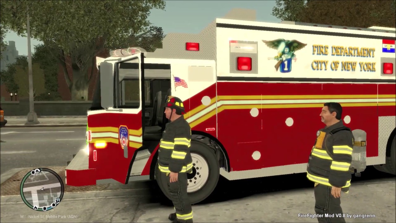 FDNY RESCUE 1 SHIFT   GTA 4 FIREFIGHTER MOD GAMEPLAY