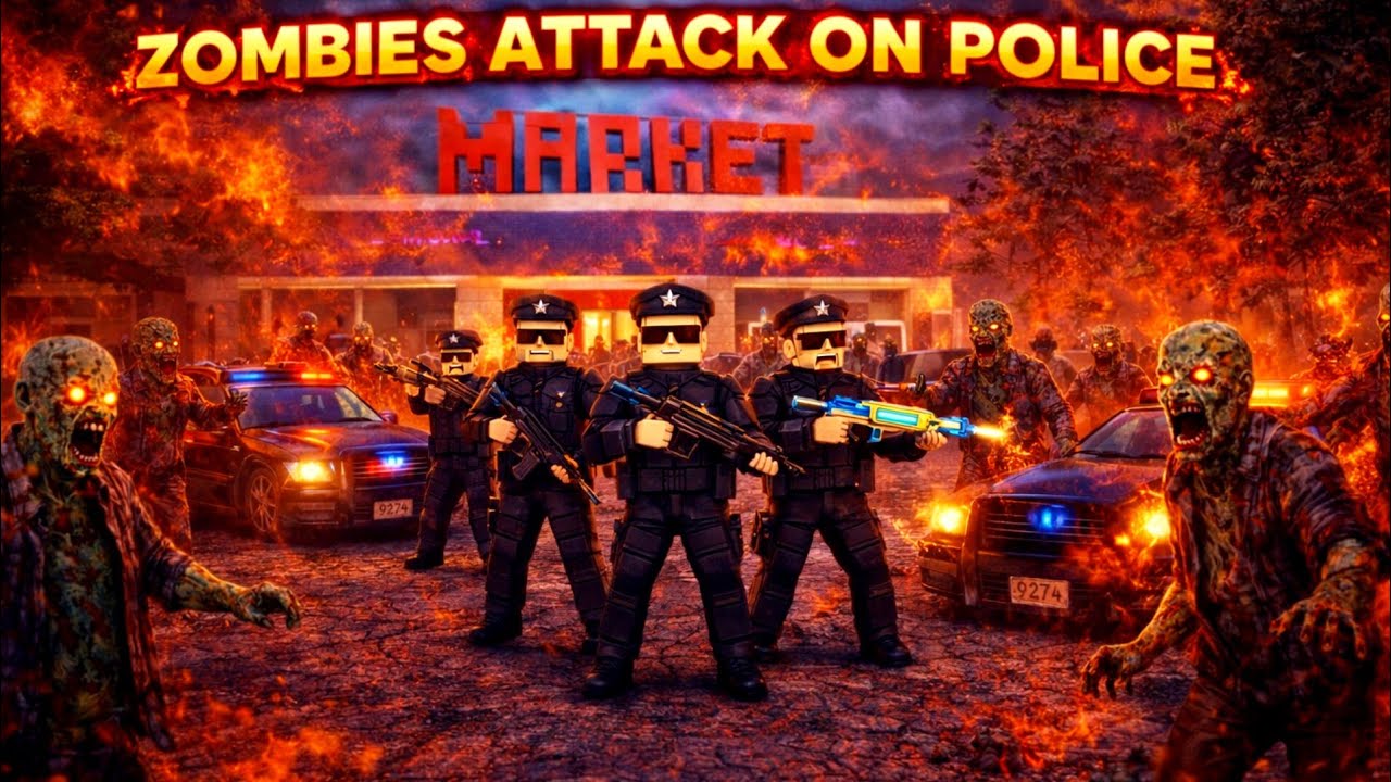 ZOMBIES ATTACK ON POLICE 😱 | Market Turned Into Hell | Part 2 | School party craft