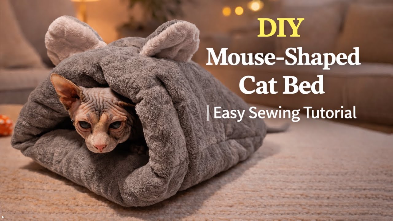 How to Sew a Mouse-Shaped Cat Bed | Pattern and Sewing Tutorial
