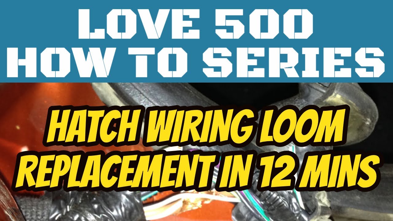 Ремонт неисправной проводки люка Fiat 500 или Abarth — за 12 минут — замена жгута #hatchwiring