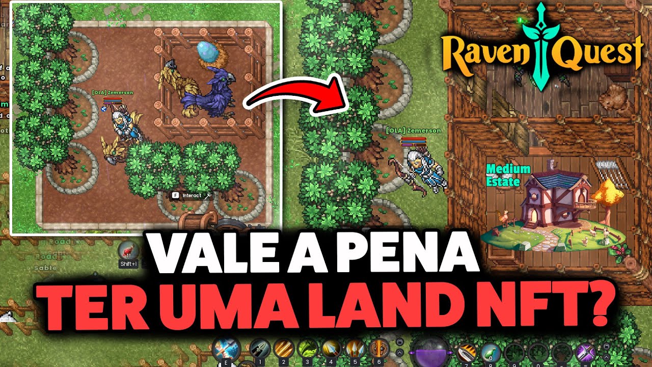 RavenQuest - Diferen&ccedil;as entre a Land Grauita e a Land NFT