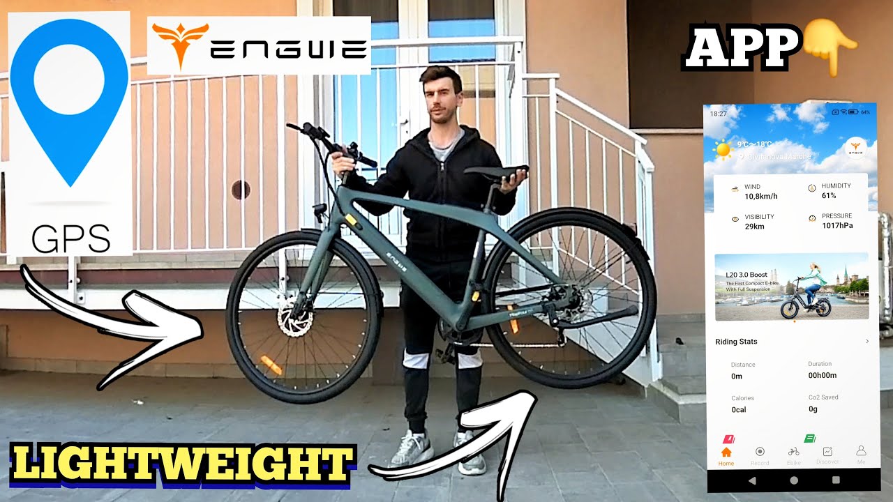 Ebike in fibra di Carbonio e Antifurto GPS | ENGWE N1  | Tecnologica  e Economica 💸