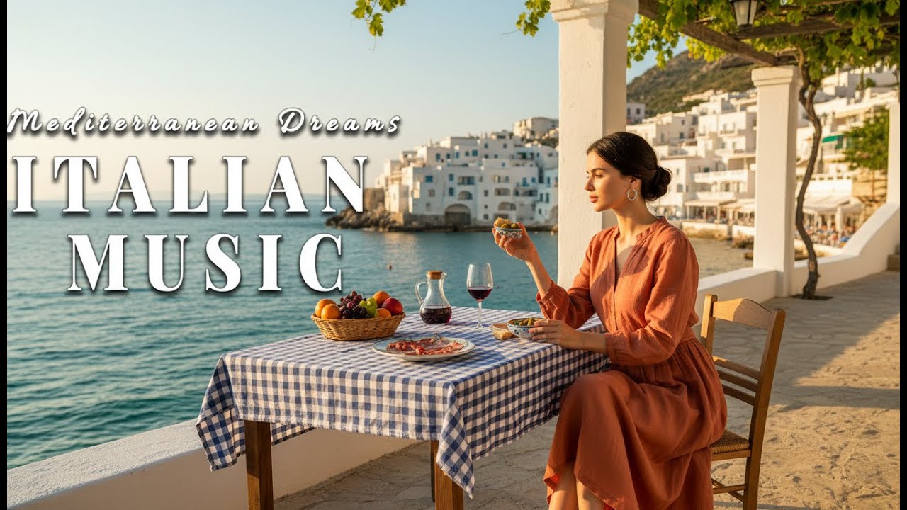 🎶 Italian Vibes & Mediterranean Music 🎶 Lake Como Reflections & Bellagio Waterfront Serenity