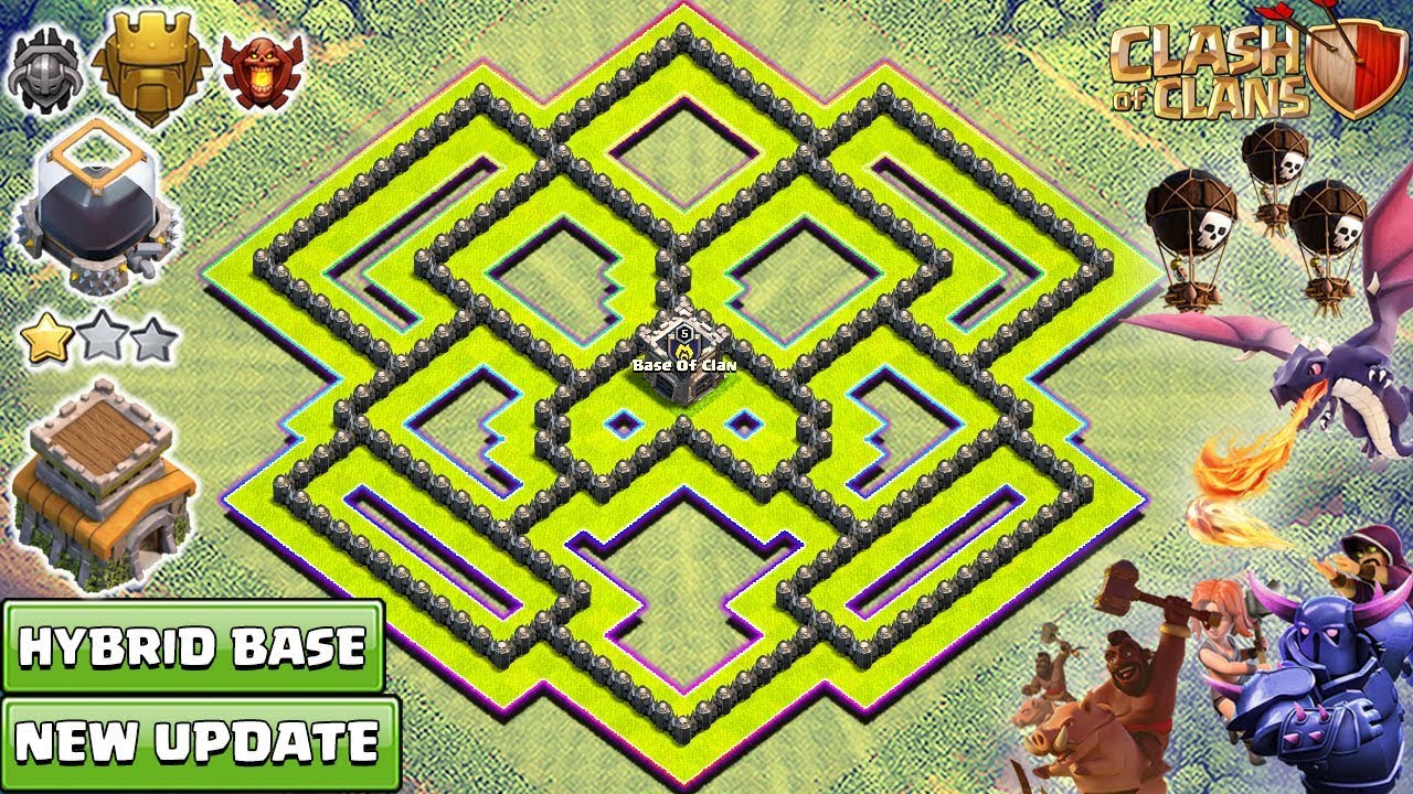NEW TH8 TROPHY/FARMING BASE 2018 | New BEST TH8 Base Design - Clash of Clans 2018