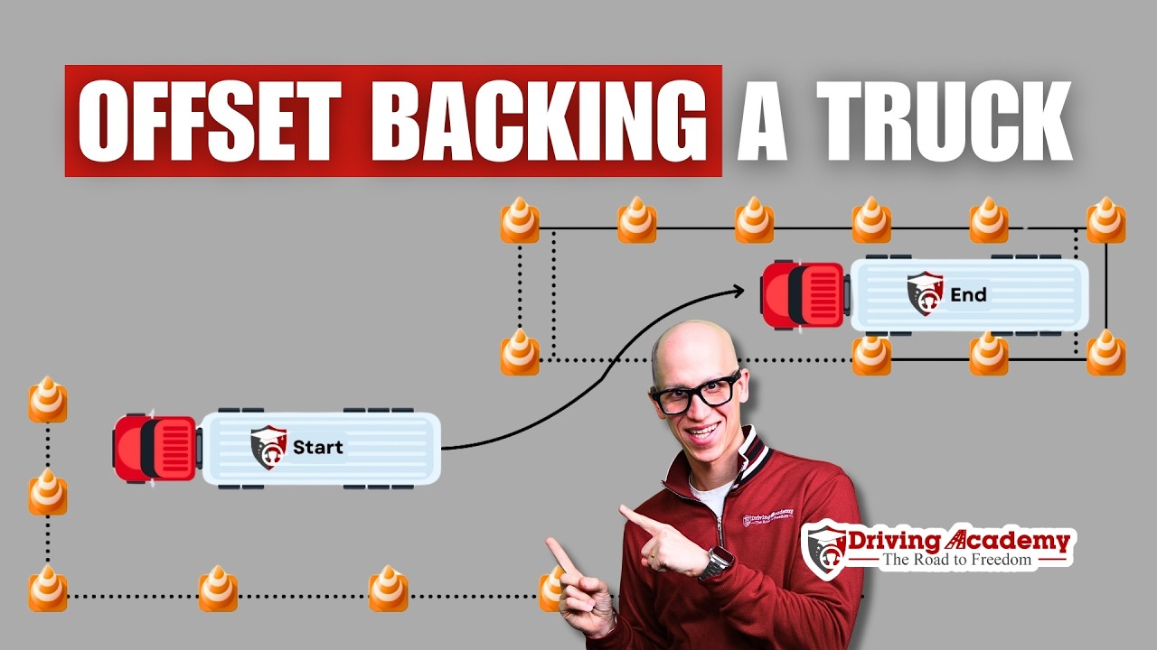 CDL MANEUVER DEMONSTRATED AND EXPLAINED! OFFSET BACKING