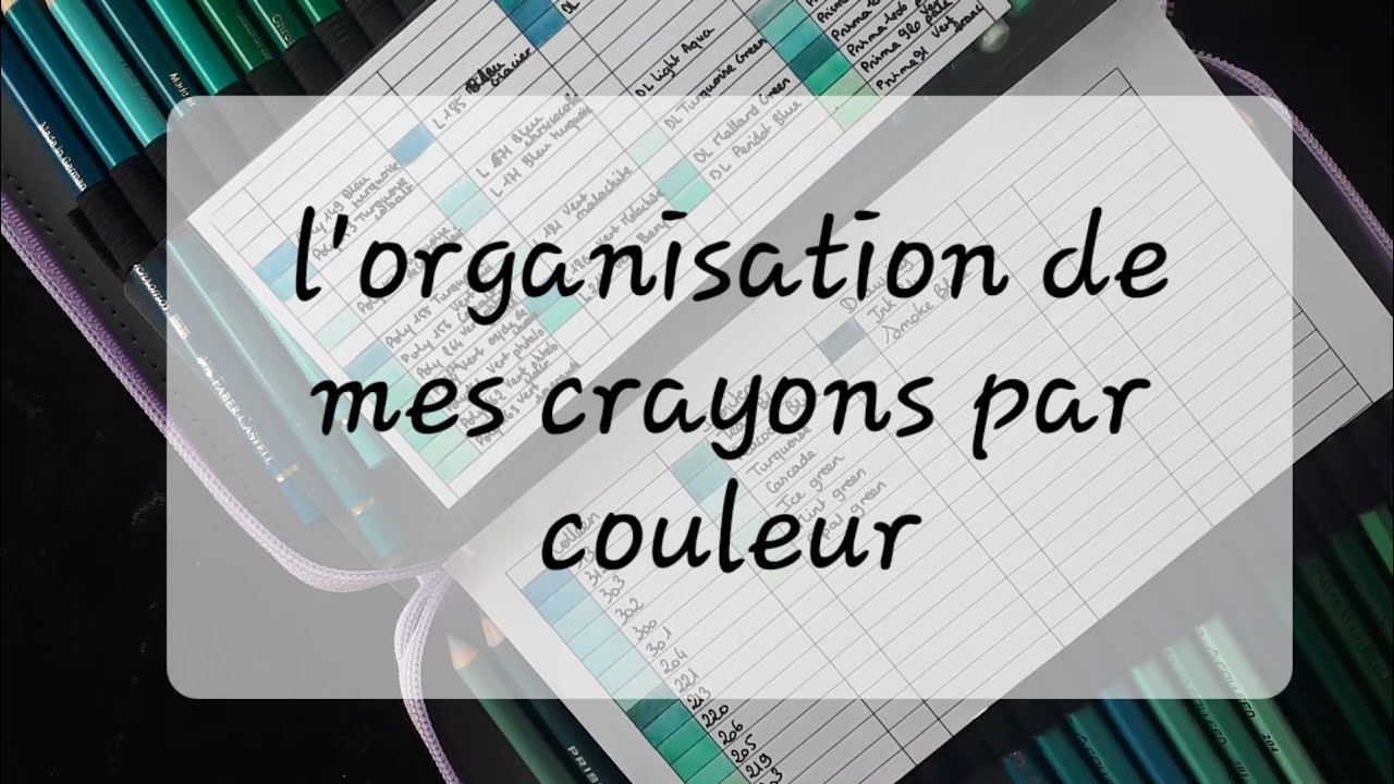 Mon rangement de crayons de couleur