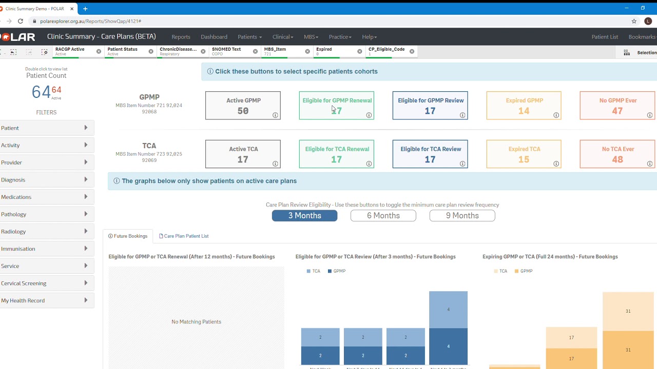 POLAR - quickly find patients due for a care plan renewal (using COPD as an example)