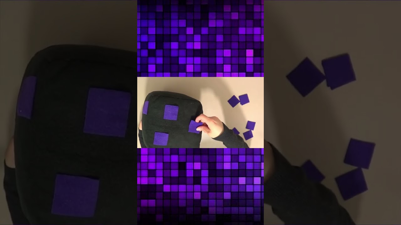 PELUCHE DE ENDERMAN | MINECRAFT | DIY - YuureYCrafts #shorts #youtubeshorts #diy #minecraft