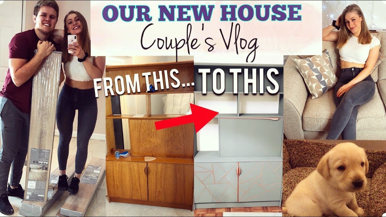 OUR NEW HOME | Shopping, Decorating & Puppies | Couple's Vlog