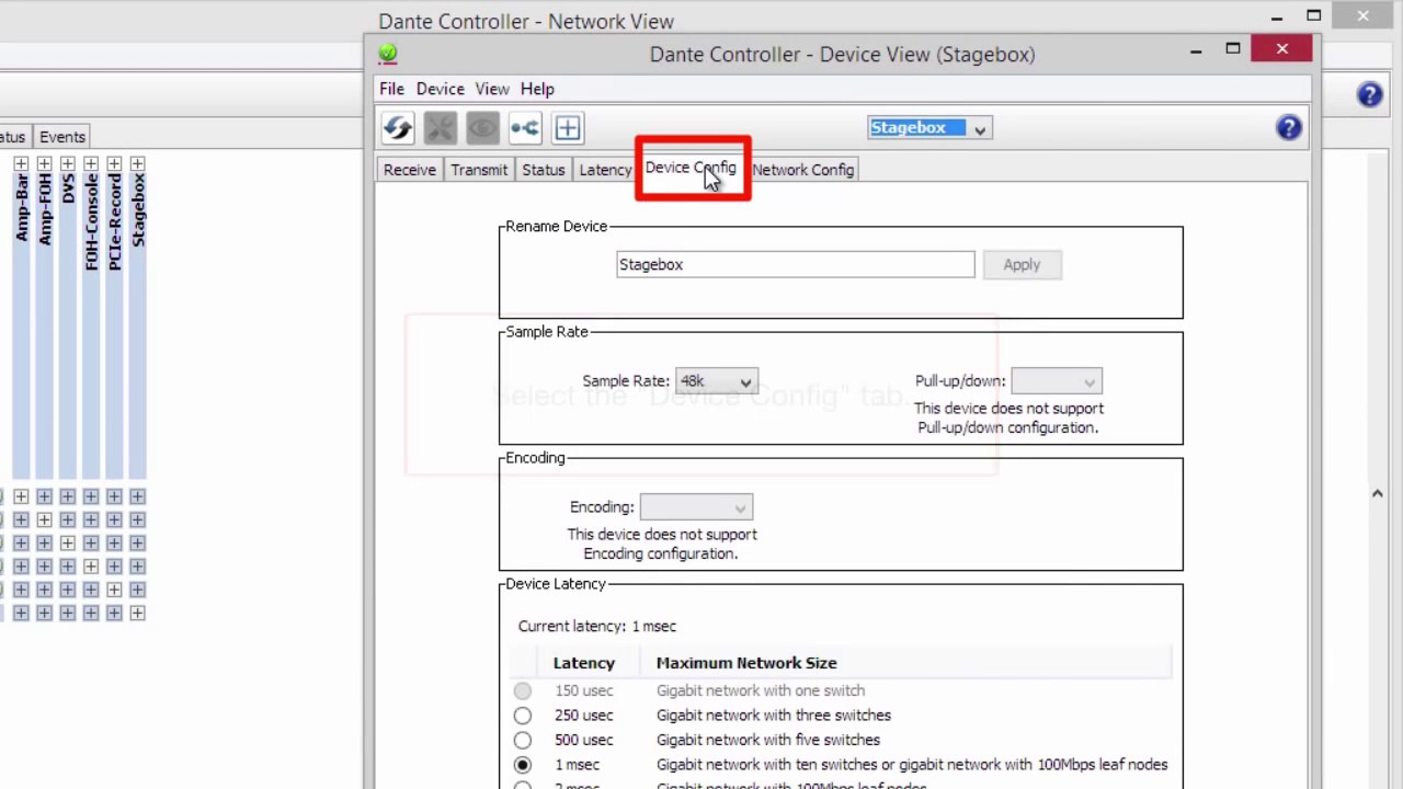 05   Dante Controller 101   Renaming Devices in Dante Controller